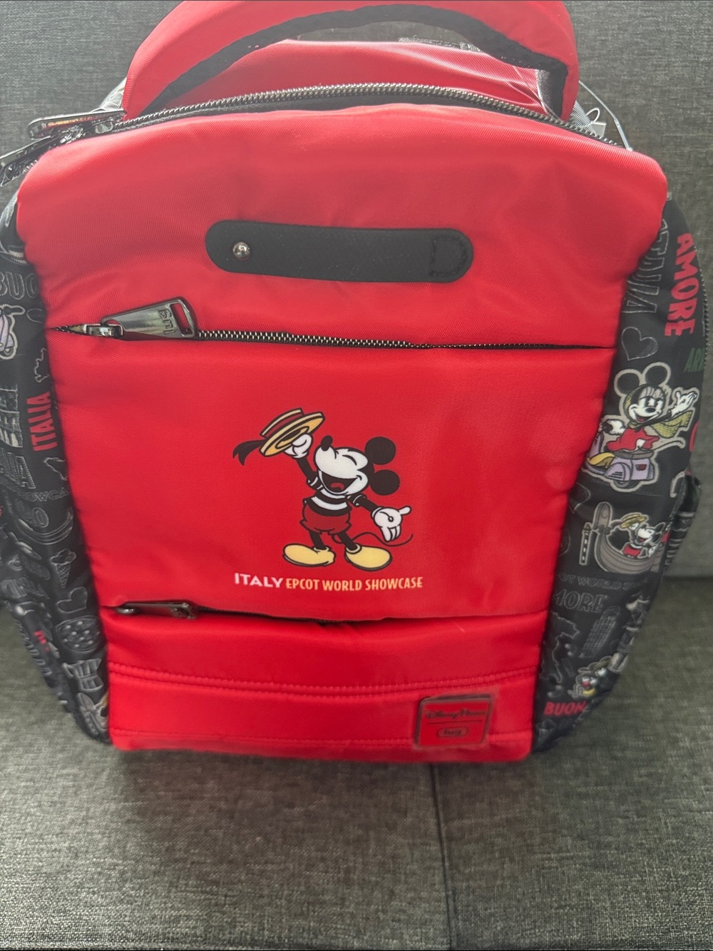 LUG Mickey Mouse Red Italy Epcot World Showcase Men’s Backpack